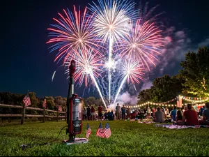 What did President Hoover say at the fireworks show?