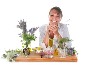 What did the cashier ask the herbalist at the checkout?