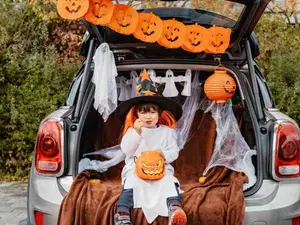 What sound does a witch's car make?