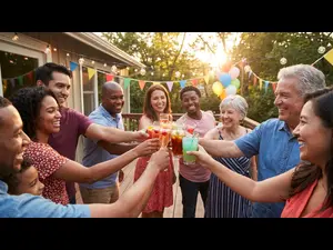 What time does everyone love to toast with a drink?